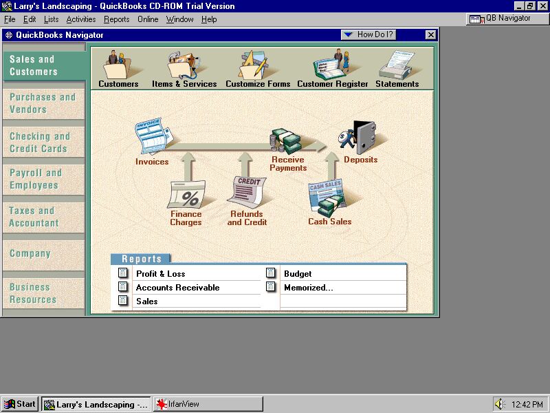 Quickbooks Opening Screen